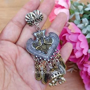 Bhairavi Oxidised Jhumka