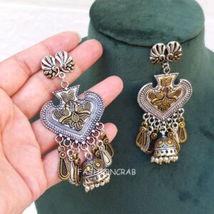 Bhairavi Oxidised Jhumka