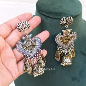 Bhairavi Oxidised Jhumka