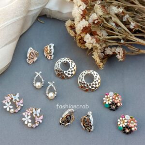 Earrings Combo Set of 6 - Assorted Stud Earrings