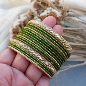 Green Color Metal Bangles