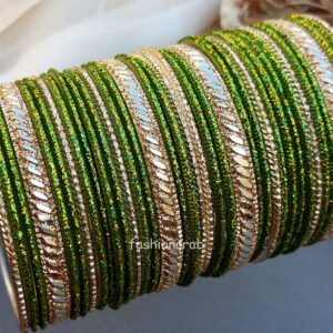 Green Color Metal Bangles