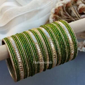 Green Color Metal Bangles
