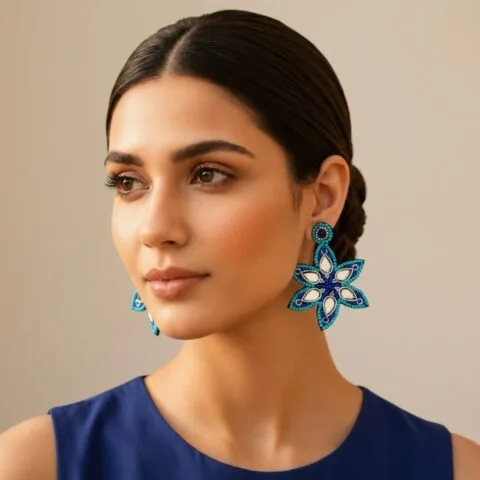 Handmade Earrings – Blue