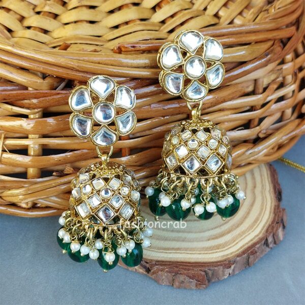 Katrina Kundan Jewellery Set - Green