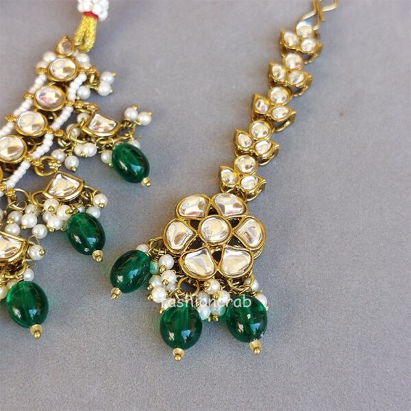 Katrina Kundan Jewellery Set - Green