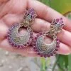 Konkana Oxidised Earrings - Pink-01 Konkana Oxidised Earrings - Pink