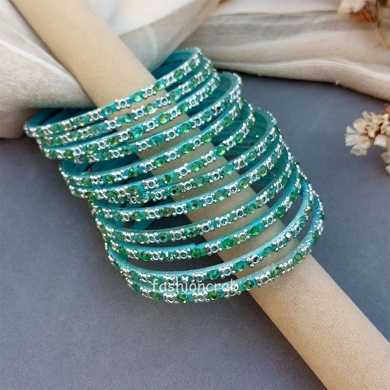 Light Blue Glass Bangles