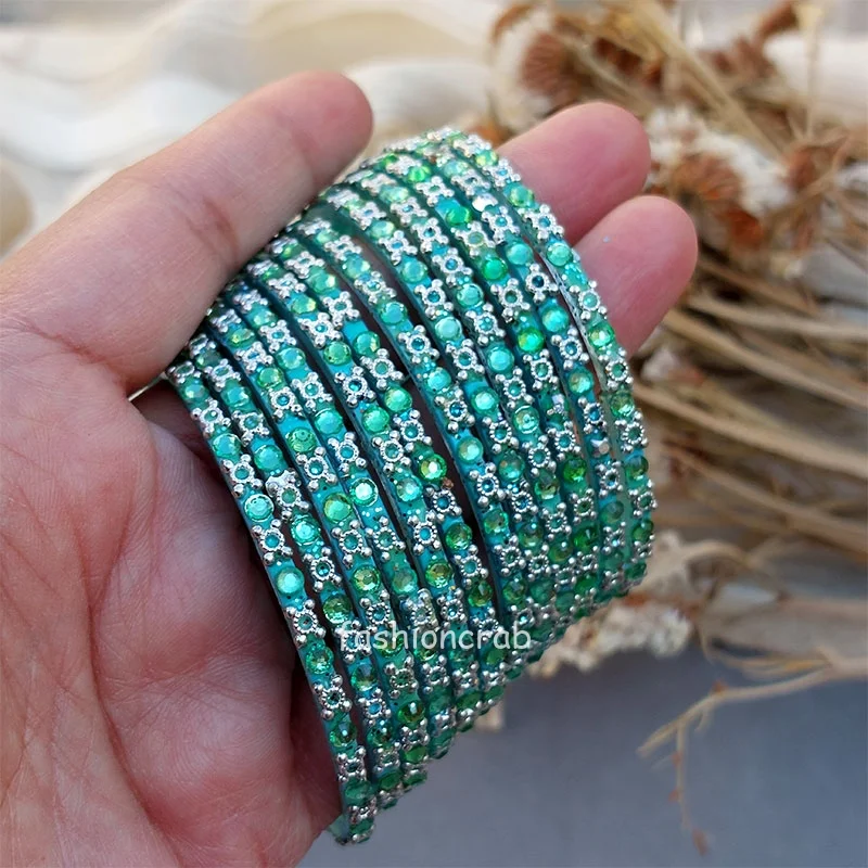 Light Blue Glass Bangles