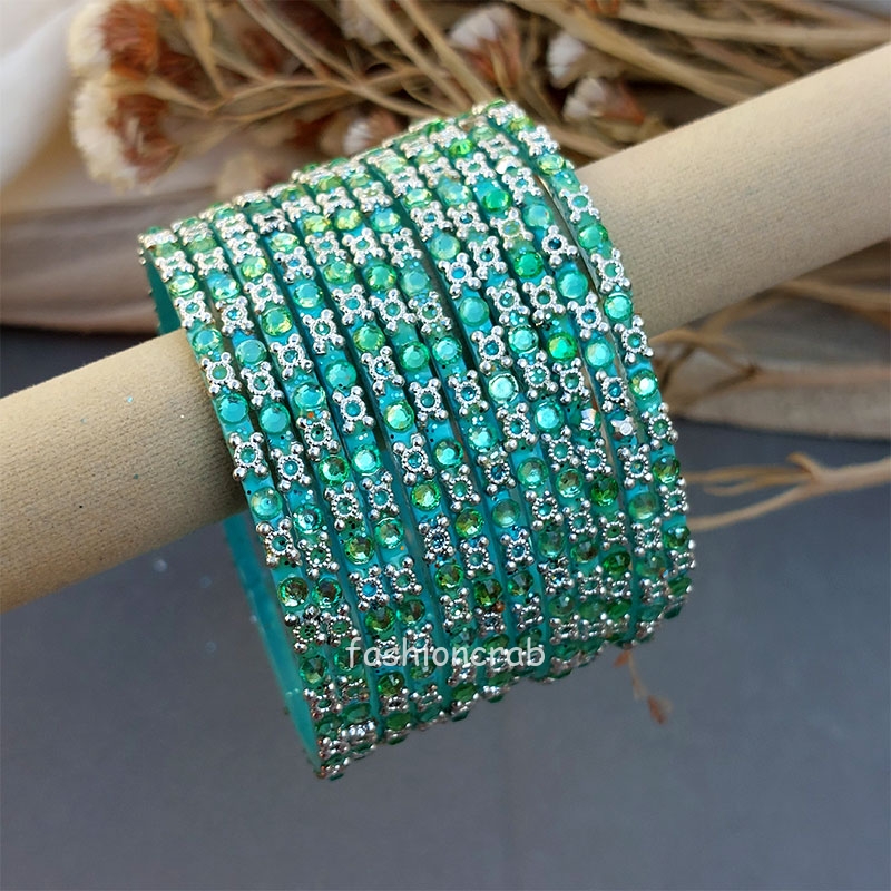 Light Blue Glass Bangles