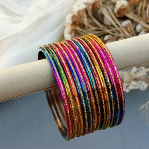 Multicolor Glass Bangles for Women