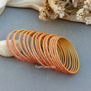 Orange Glass Bangles for Women