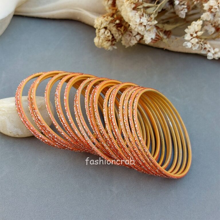Orange Glass Bangles for Women