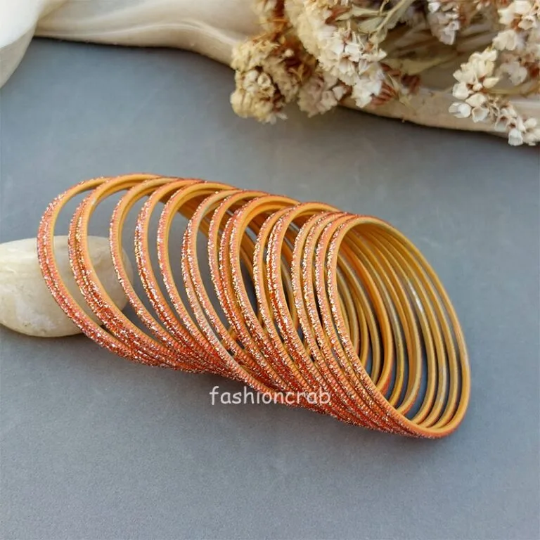 Orange Glass Bangles for Women