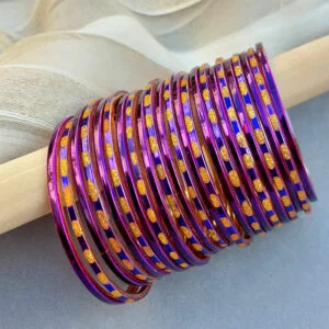 Purple Glass Bangle Set