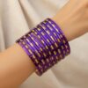 Purple Glass Bangle Set