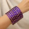Purple Glass Bangle Set