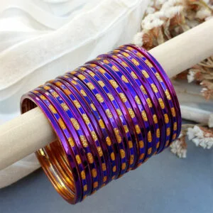 Purple Glass Bangle Set