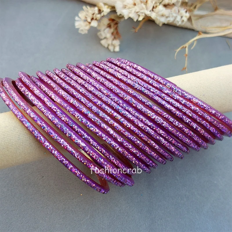 Purple Glass Bangles for Women