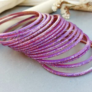 Purple Glass Bangles for Women