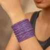 Purple Glass Bangles for Women
