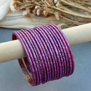 Purple Glass Bangles for Women