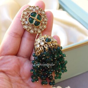 Akshara Jhumka Earrings - Green