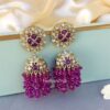 Akshara Jhumka Earrings - Purple