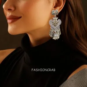 Bhairavi Oxidised Jhumka Earrings