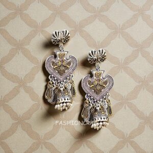 Bhairavi Oxidised Jhumka Earrings
