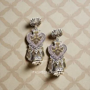 Bhairavi Oxidised Jhumka Earrings