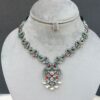 Black Tone Oxidised Necklace with Earring