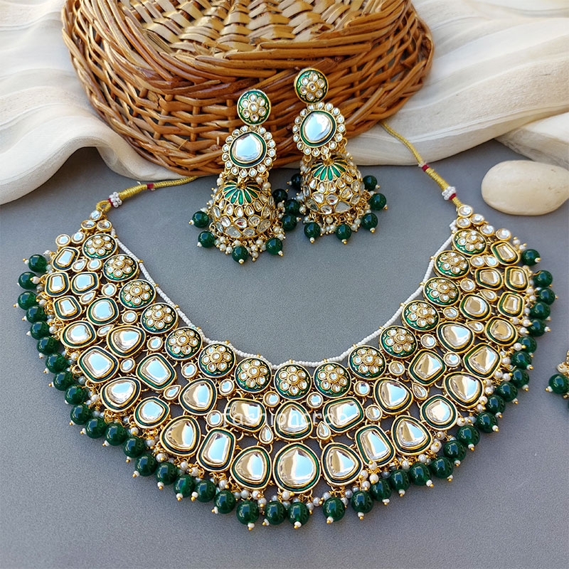 Green Wedding Jewellery Set for Bride