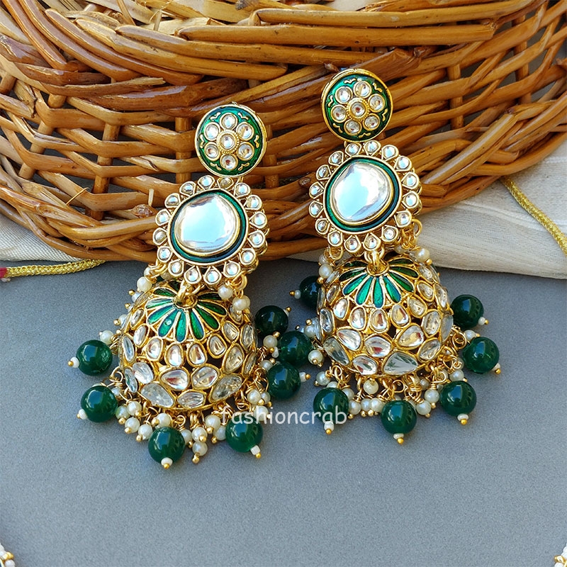 Green Wedding Jewellery Set for Bride