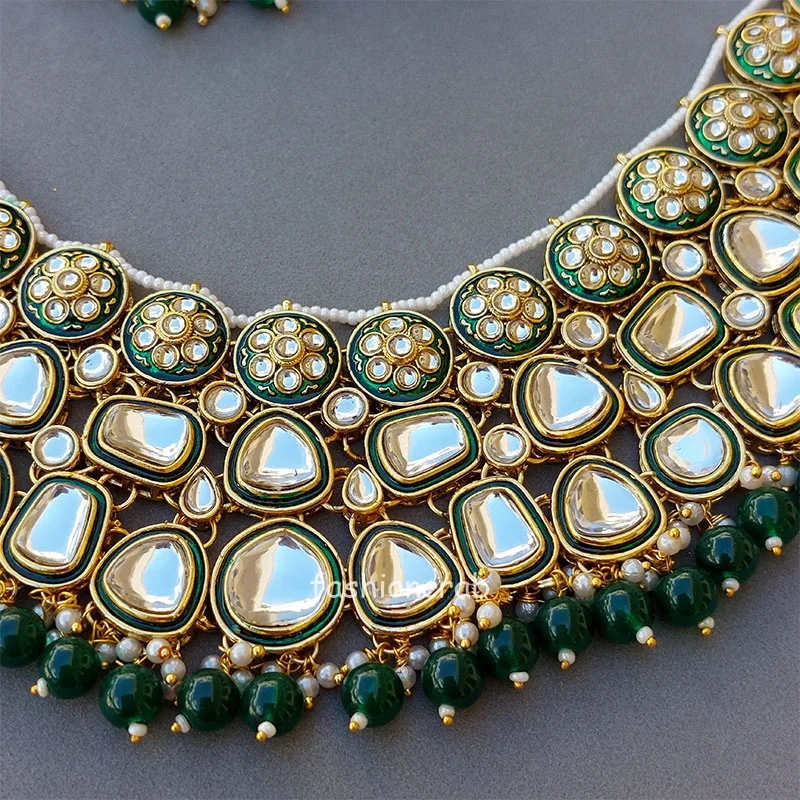 Green Wedding Jewellery Set for Bride