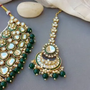 Green Wedding Jewellery Set for Bride