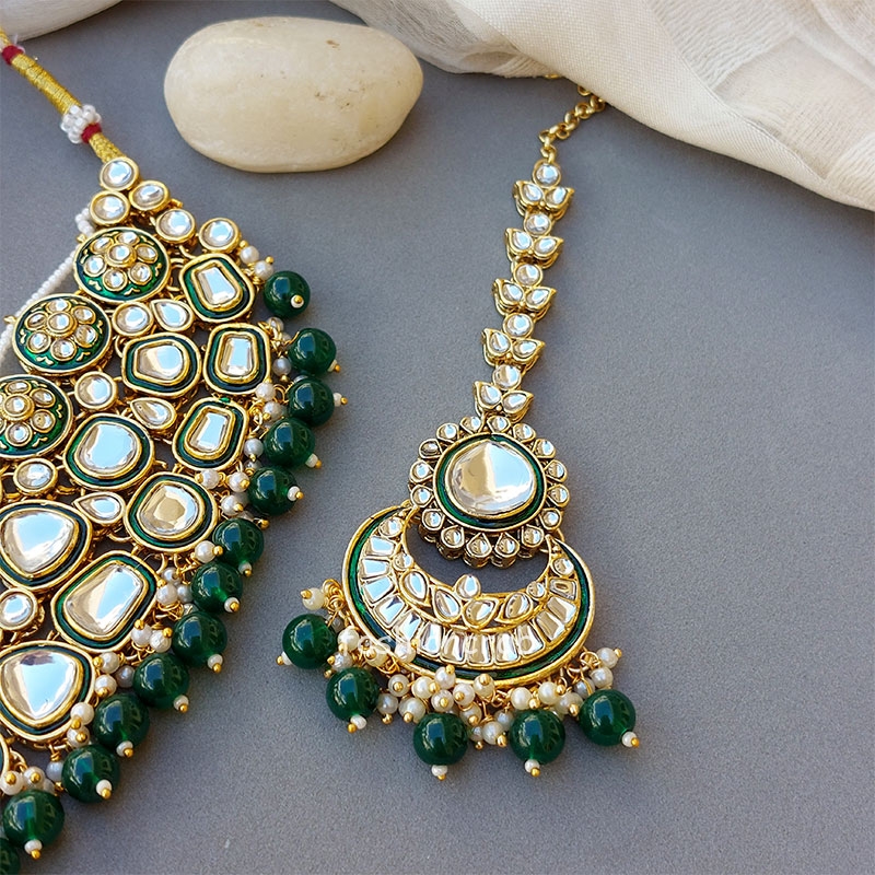 Green Wedding Jewellery Set for Bride