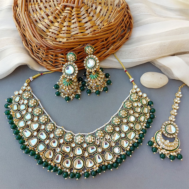 Green Wedding Jewellery Set for Bride
