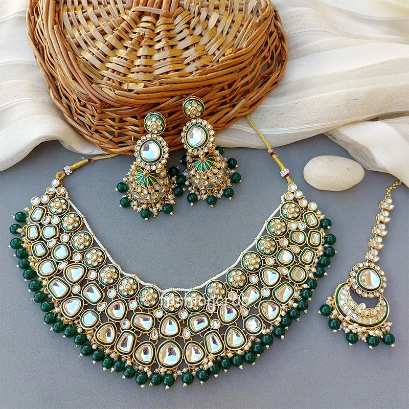 Green Wedding Jewellery Set for Bride