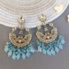 Jiva Chandbali Earrings - Light Blue