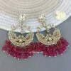Jiva Chandbali Earrings - Pink