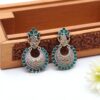 Konkana Green Oxidised Earrings