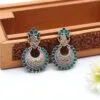 Konkana Green Oxidised Earrings