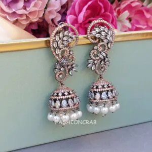 Lisa American Diamond Earrings - Rose Gold