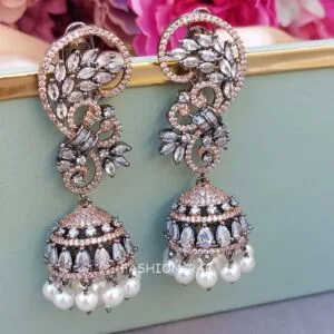 Lisa American Diamond Earrings - Rose Gold