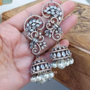 Lisa American Diamond Earrings - Rose Gold