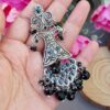 Saira Brass Earrings - Black
