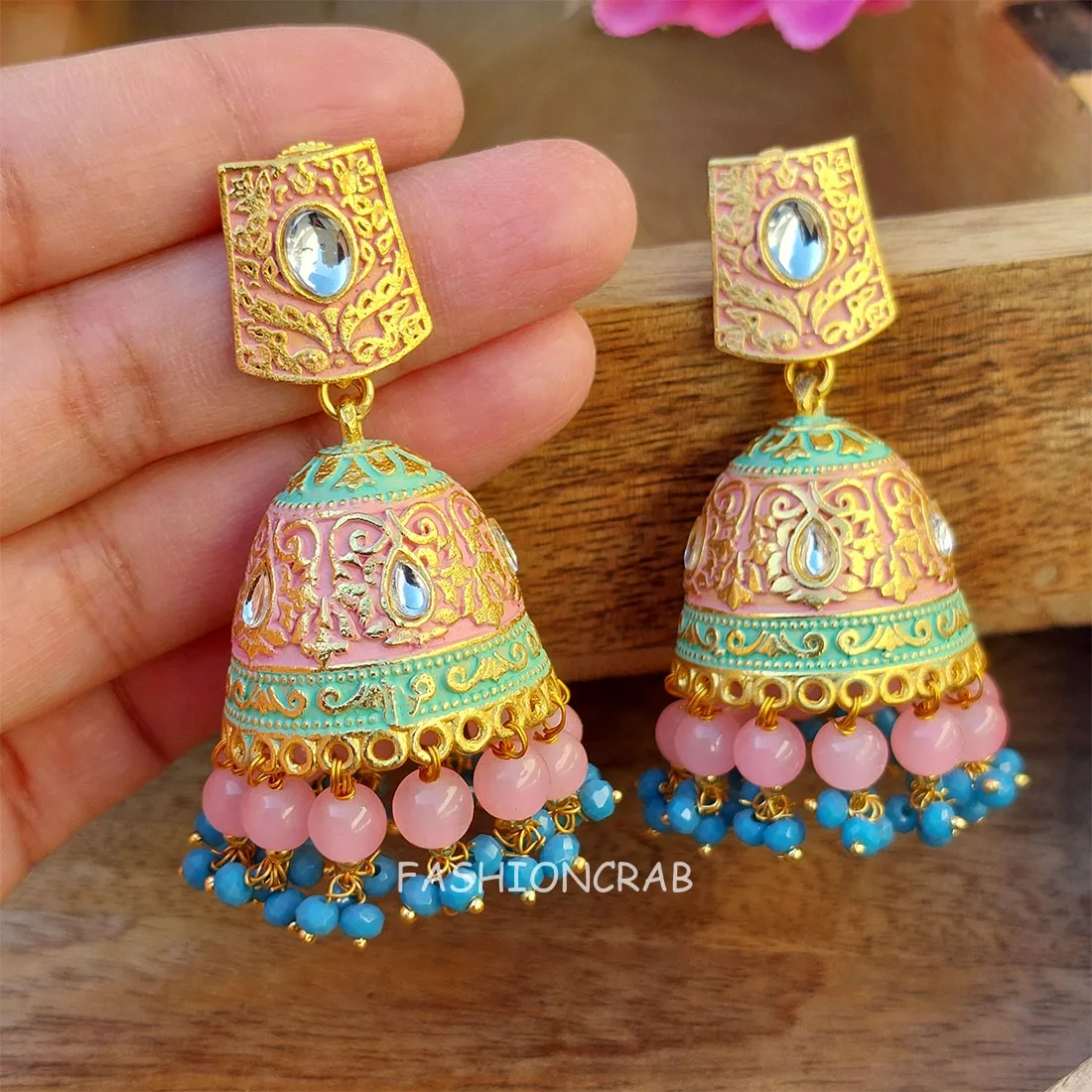 Sonarika Pink Jhumka