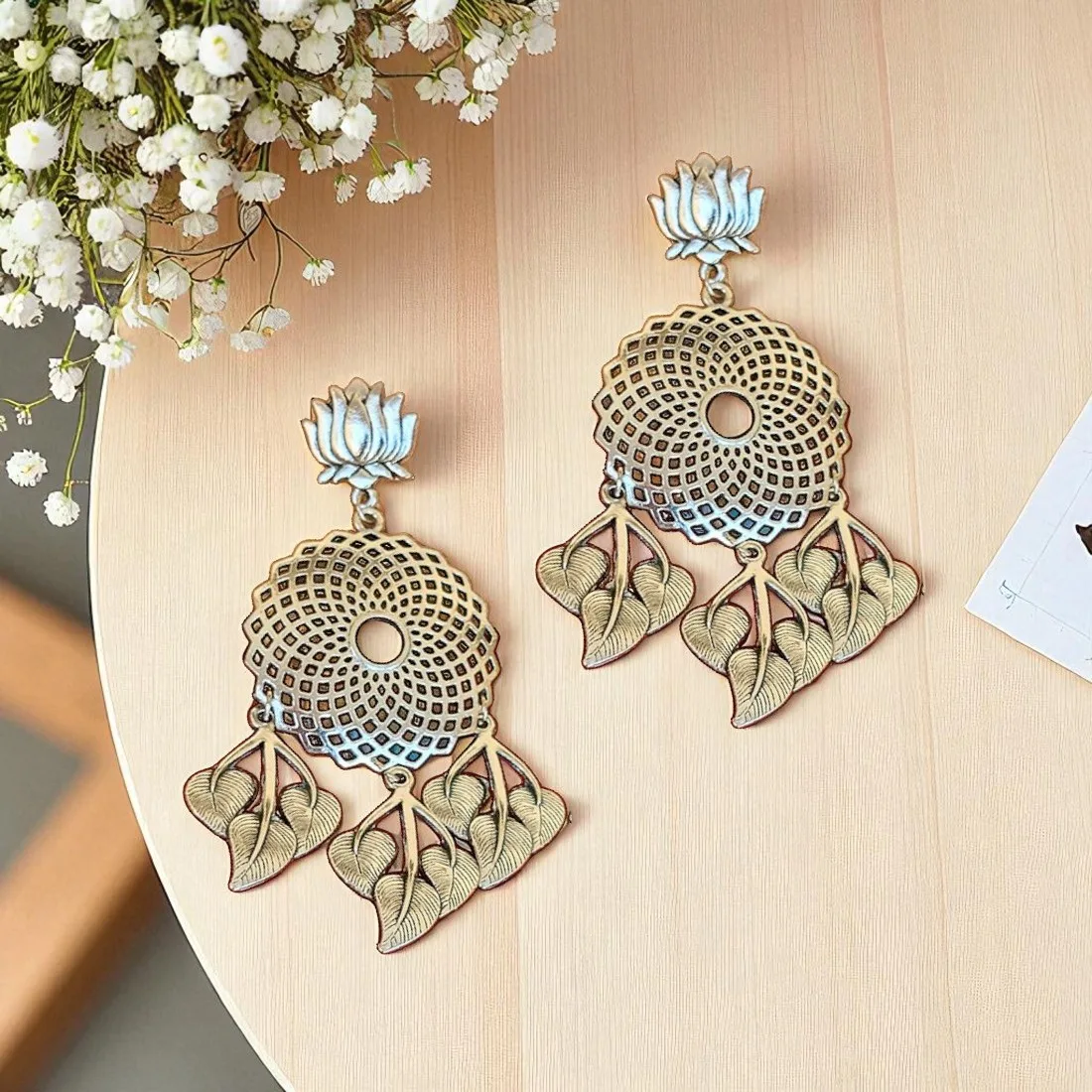 Tina Oxidized Silver Earrings