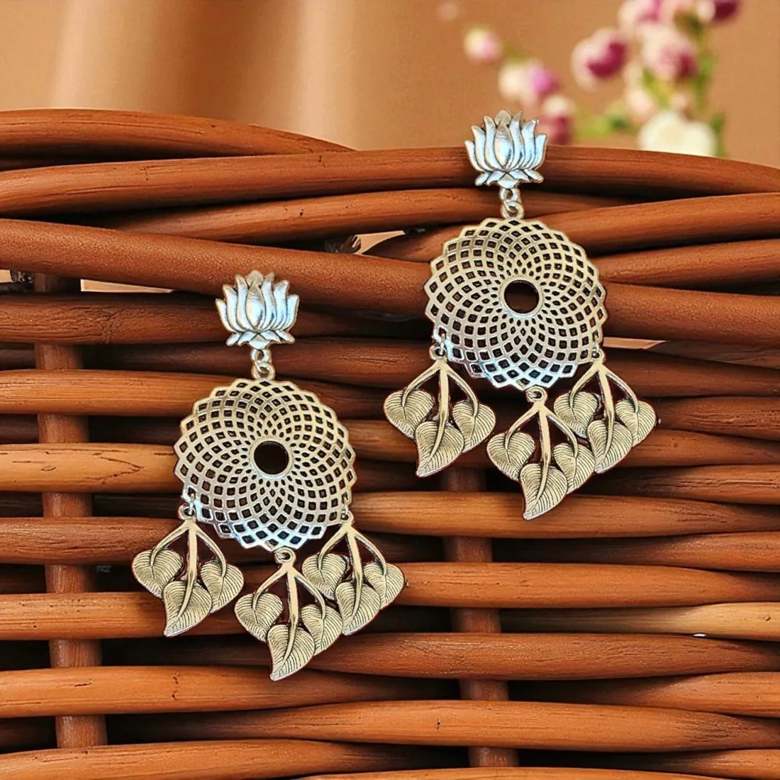 Tina Oxidized Silver Earrings